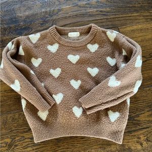 Rylee & Cru heart sweater size 6/7